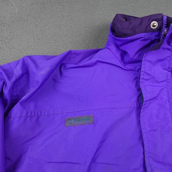Vintage Columbia Jacket Mens Large Purple Teal Bugaboo Fleece Lined Nylon 90s - Picture 6 of 15